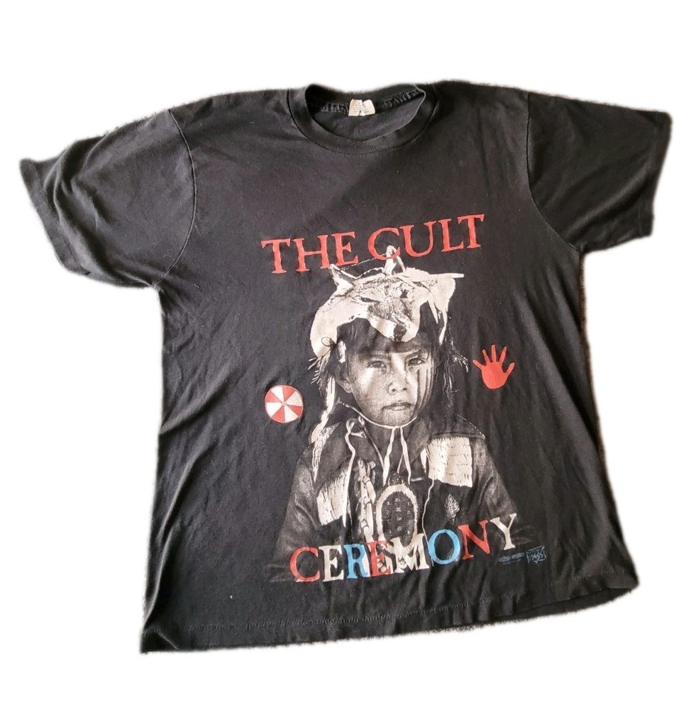 Vintage 1990s The Cult Ceremonial Stomp Band Tour T-Shirt Mens Large