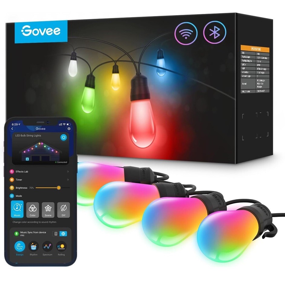 Govee Lynx Dream Multi-Color LED Bulb Outdoor String Lights OPEN BOX!