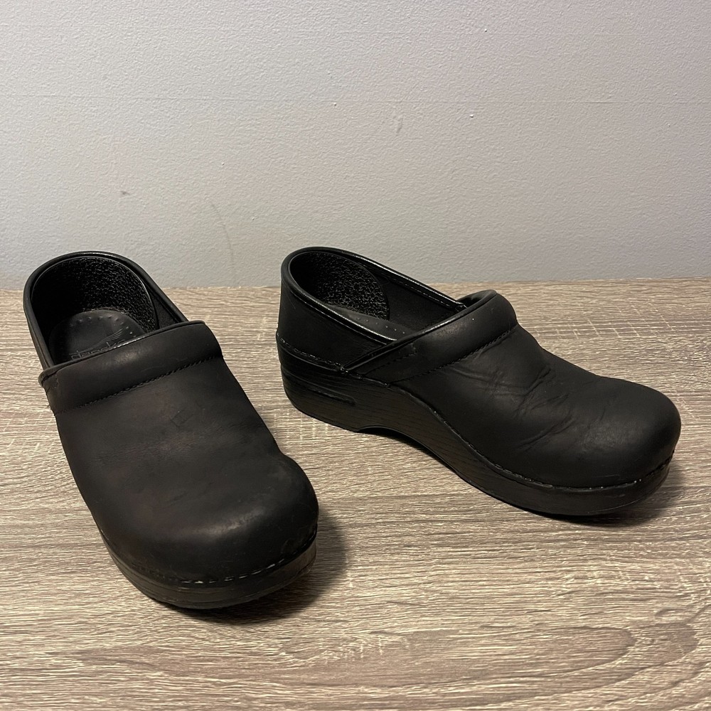Dansko Women's Size EU 37 US 7 Black Slip On Clog Shoes Professional Work