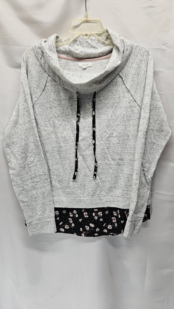 Womens Maurices Size Large Cowel Neck Gray Sweatshirt