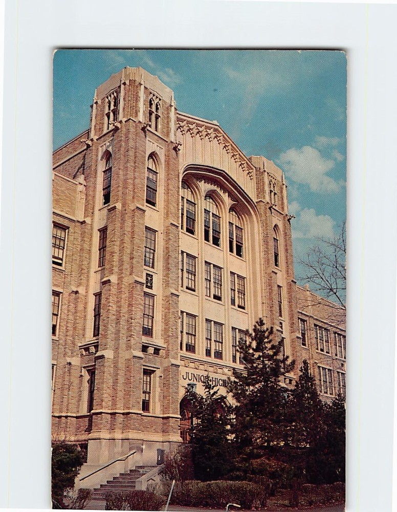 Postcard Quincy Junior High School Illinois USA
