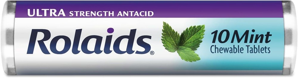 Rolaids R10034 Ultra Strength Antacid Chewable Tablets, Mint, 10/Roll, 12 Roll/B