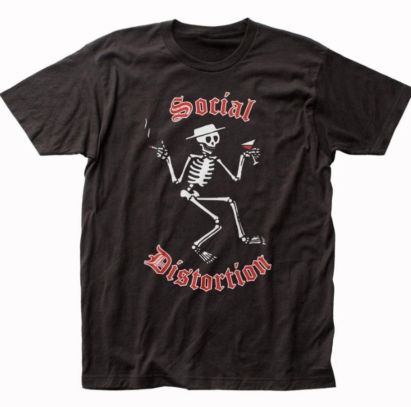 Social Distortion Skelly Logo Mens T Shirt Rock And Roll Classic Band Tee Black