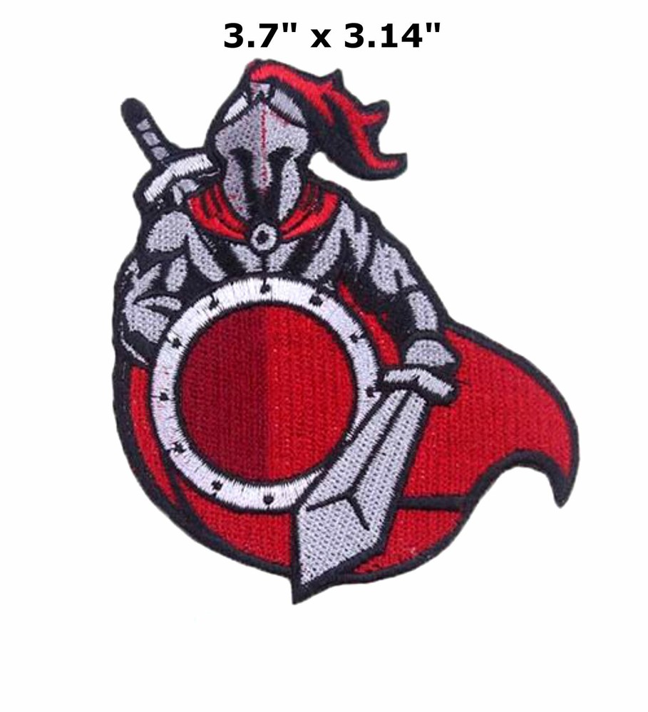 Knight Medieval Patch Embroidered Iron-On Applique Crusades Military War