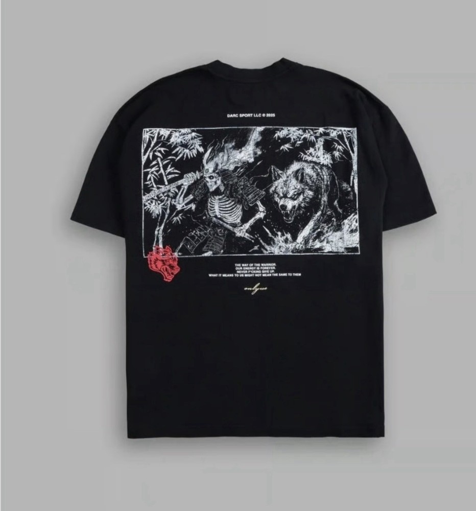 Darc Sport Limited Wolves Scroll Premium Tee Wolf Black Small 794/1000 Bushido