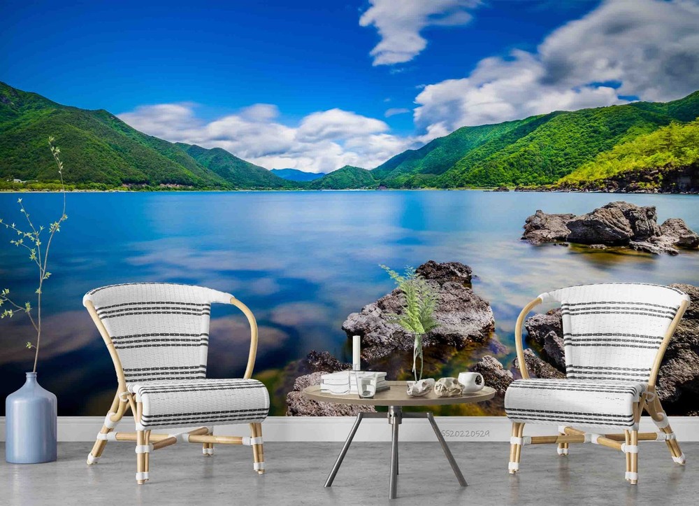 3D Sky Mountain Sea Landscape Wall Murals Wallpaper Murals Wall Sticker 3
