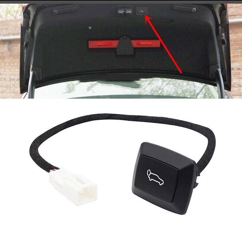 Red Car-Rear Trunk Lock Door Electric Tailgate Trunk Boot Release Switch Button