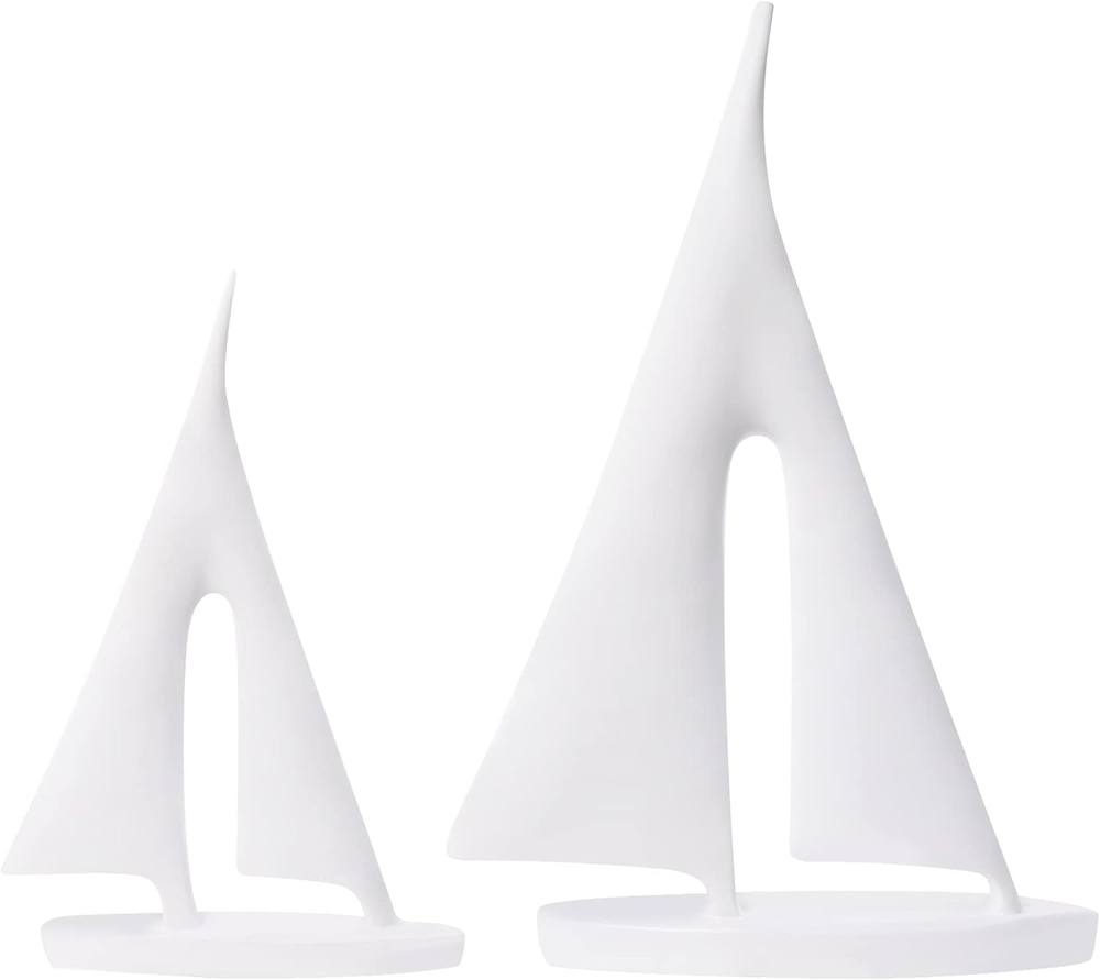 Modern Sculptures Home Decor, Sailboat Decor Ornament, Boat Decorations Statue D