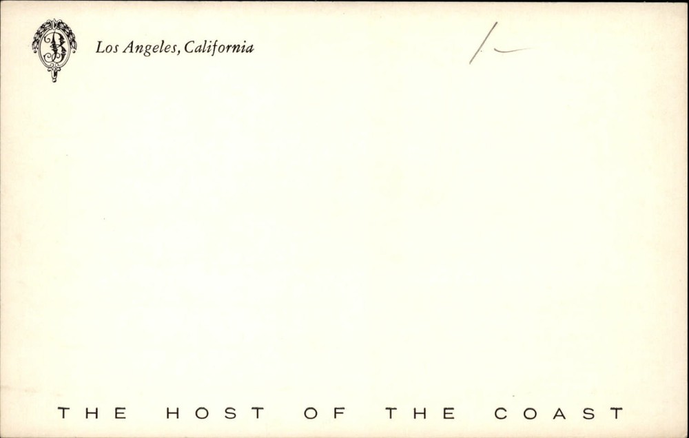 Biltmore Hotel Los Angeles California ~ vintage postcard