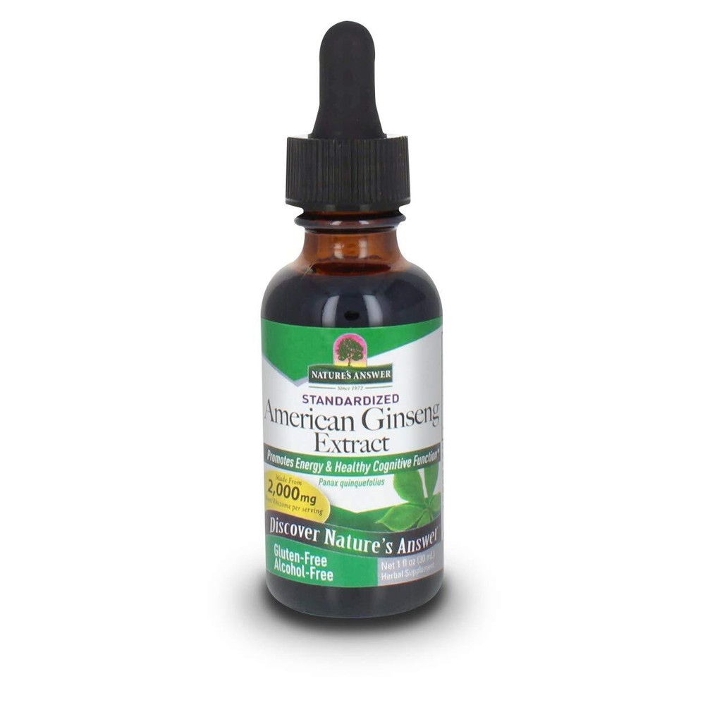 Nature's Answer Ginseng American Root Alcohol-Free 1-Fluid Ounce | Promotes V...