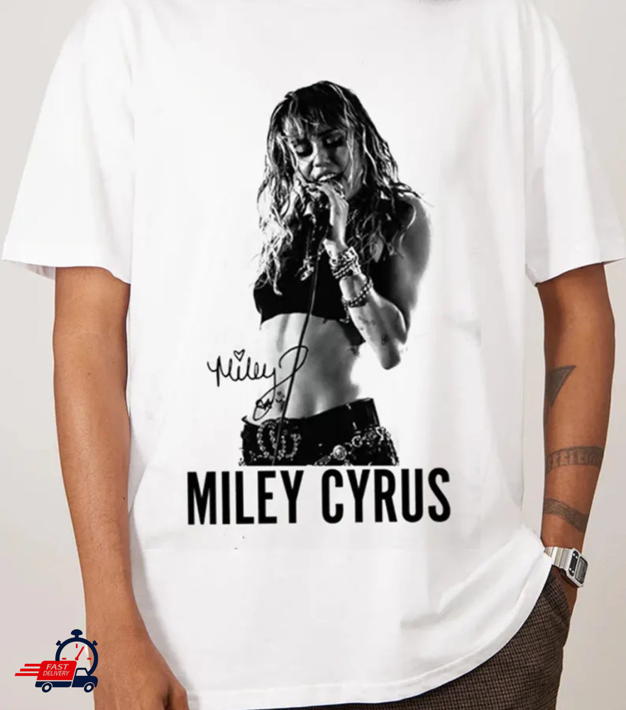 HOT NEW Miley Cyrus 100% Cotton All Sizes S To 5XL T-Shirt Gift For Fan Unisex
