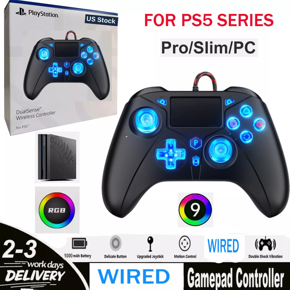 NEW For PS4/PS5 Wired DualShock Controller for PlayStation4 PS4 PS5 Gamepad