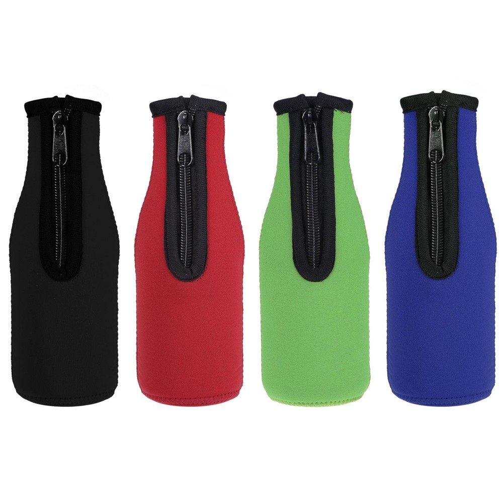 Insulated Zip Beer Bottle Sleeves for 330ml-350ml Cans - Multi Color Set