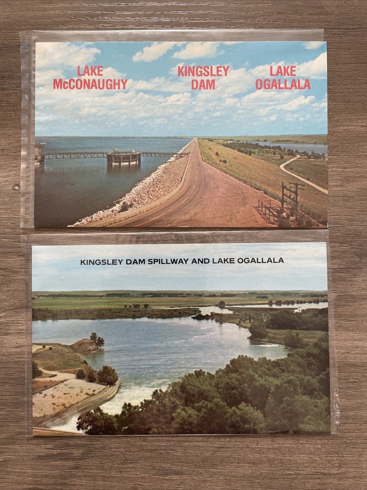 Nebraska Lake McConaughy Ogallala Kingsley Dam Vintage Postcard Lot NEBRASKAland