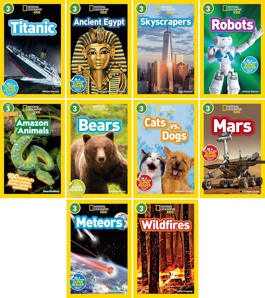 National Geographic Kids Readers Series (Level 3) 10 Books Collection Set (Robot