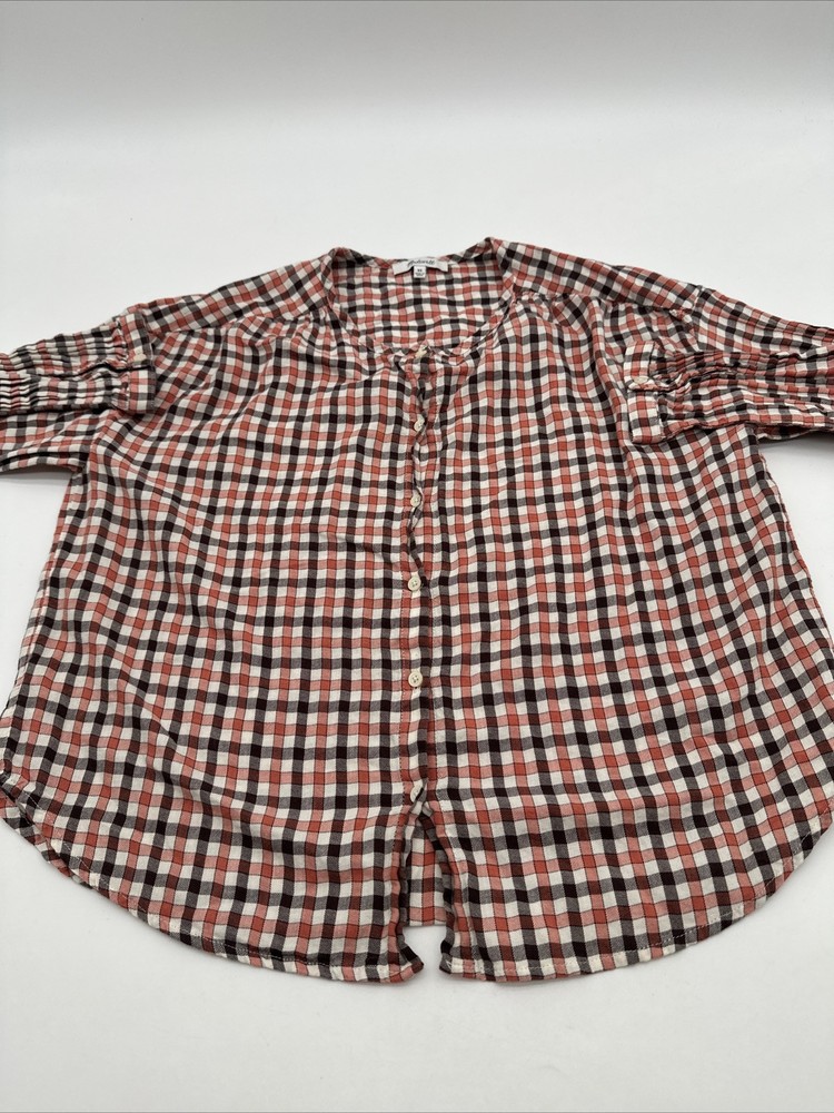Madewell Women's XS Gingham Multicolor Button-Up Shirt #23275