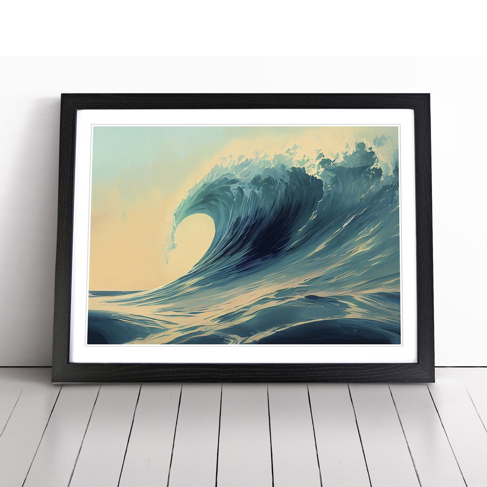Eye Opening Ocean Wave Wall Art Print Framed Canvas Picture Poster Decor
