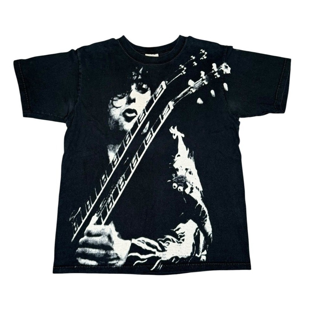 Vintage Liquid Blue Jimmy Page AOP Band T-Shirt Size M