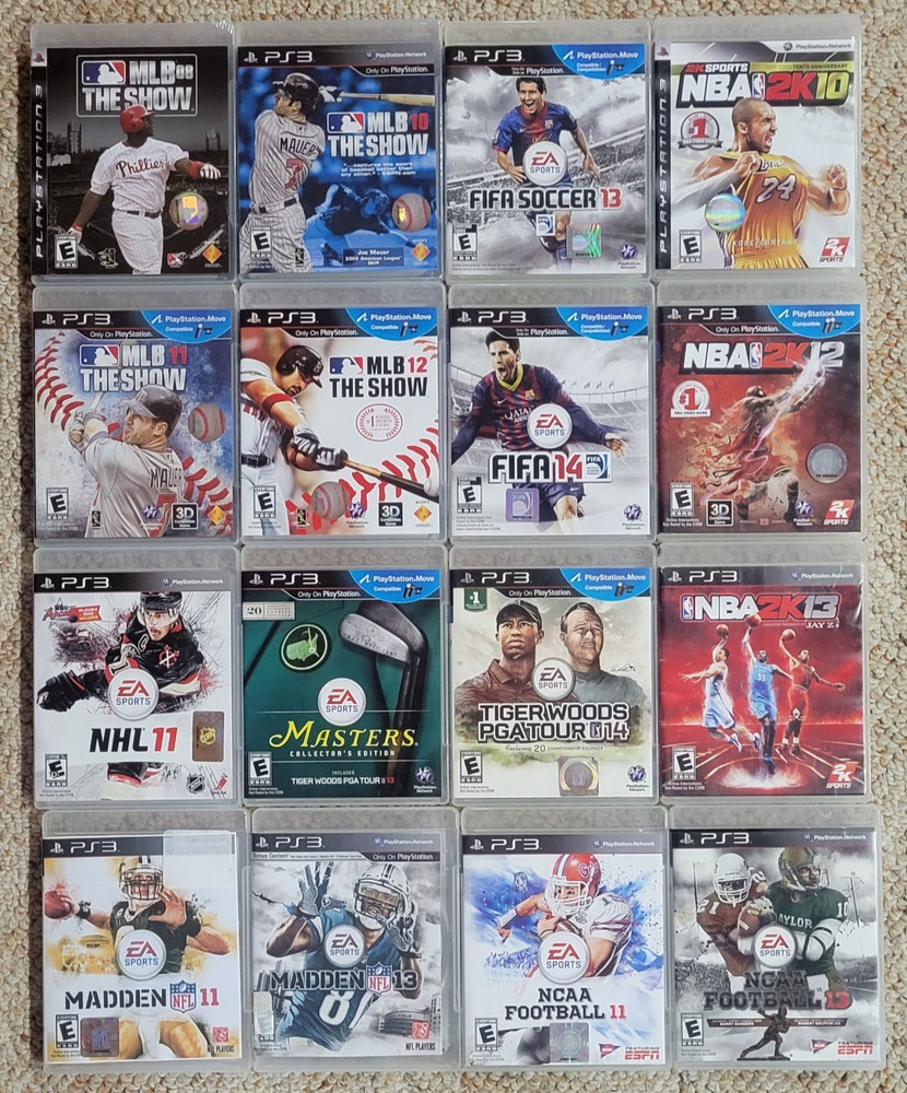 PS3 Sports Games Madden FIFA MLB NBA NHL NCAA PGA