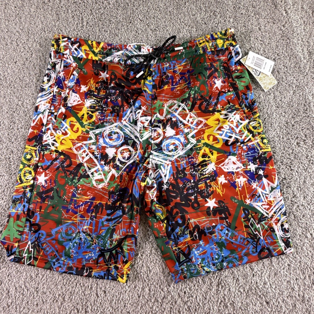 NWT Men’s Fresh Prints Of Bel-Air Shorts Urban Wear Graphic Print Large