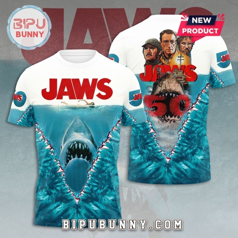 rare Jaws Horror Film 50th Anniversary Gift Xmas 3D Shirt