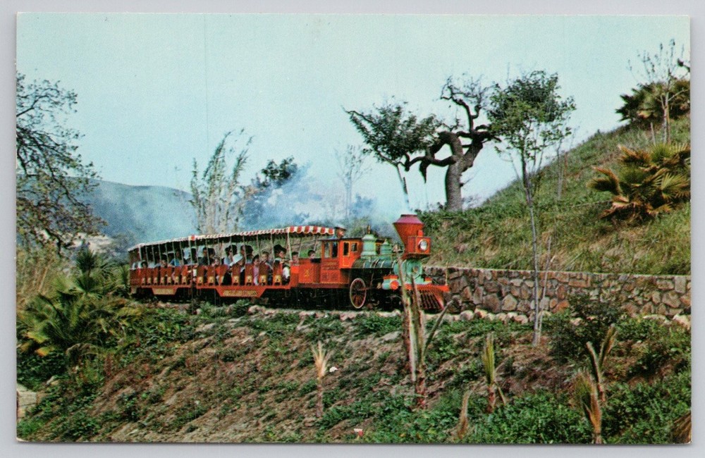 Jungleland Express Miniature Train Thousand Oaks CA Vintage Postcard