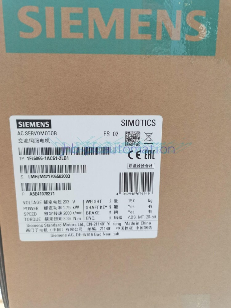 ONE SIEMENS Servo Motor 1FL6066-1AC61-2LB1 NEW