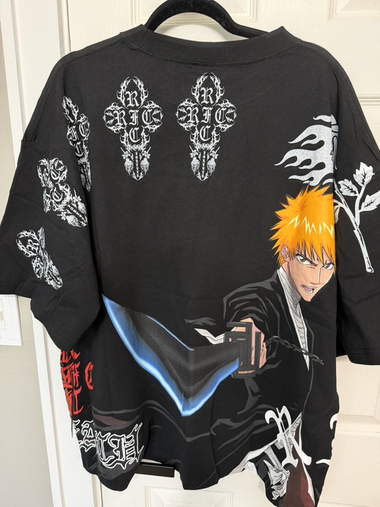 Civil Regime Men's Graphic Bleach Ichigo Kurosaki T-Shirt Black XLarge
