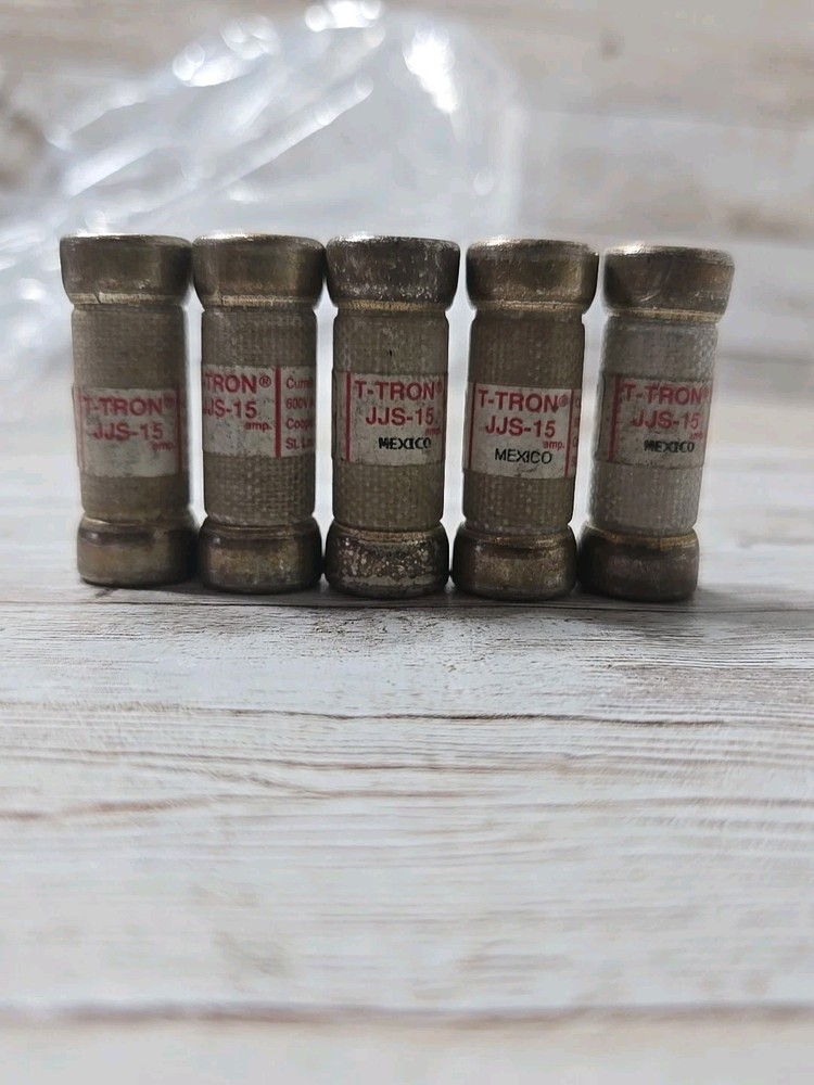 Cooper Bussmann JJS-15 T-Tron Fast-Acting Fuse Class T 600VAC 15A LOT OF 5