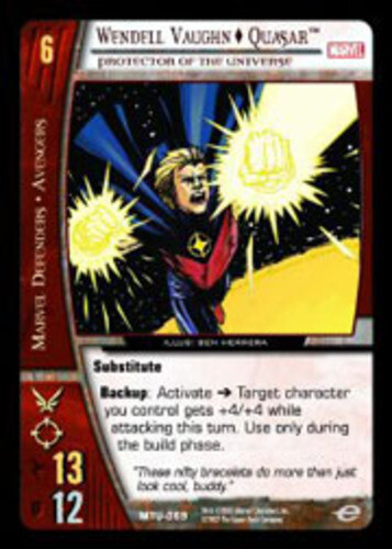 VS System: Wendell Vaughn [Played] Marvel Team-Up TCG CCG Classic Marvel DC DH D