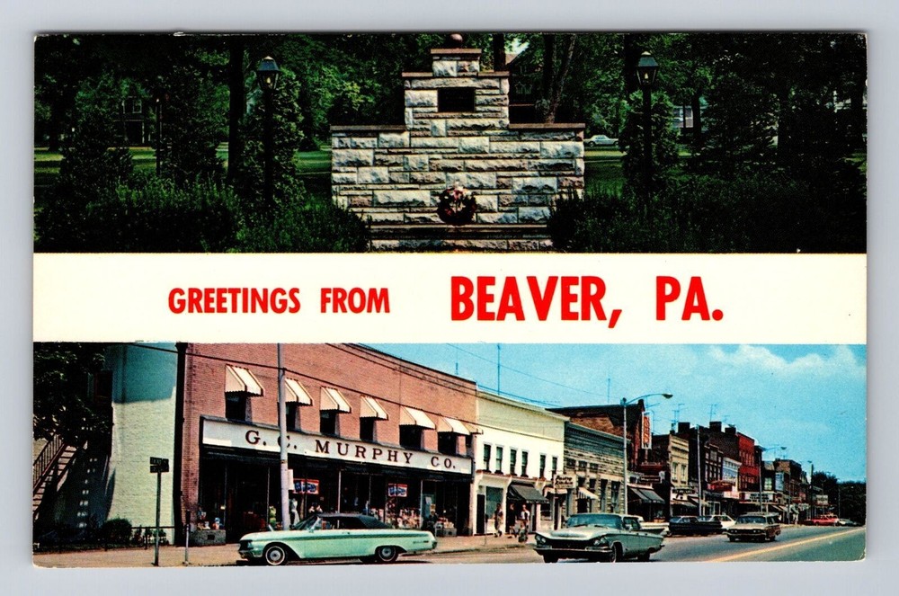 Beaver PA- Pennsylvania, Scenic General Banner Greetings, Vintage Postcard