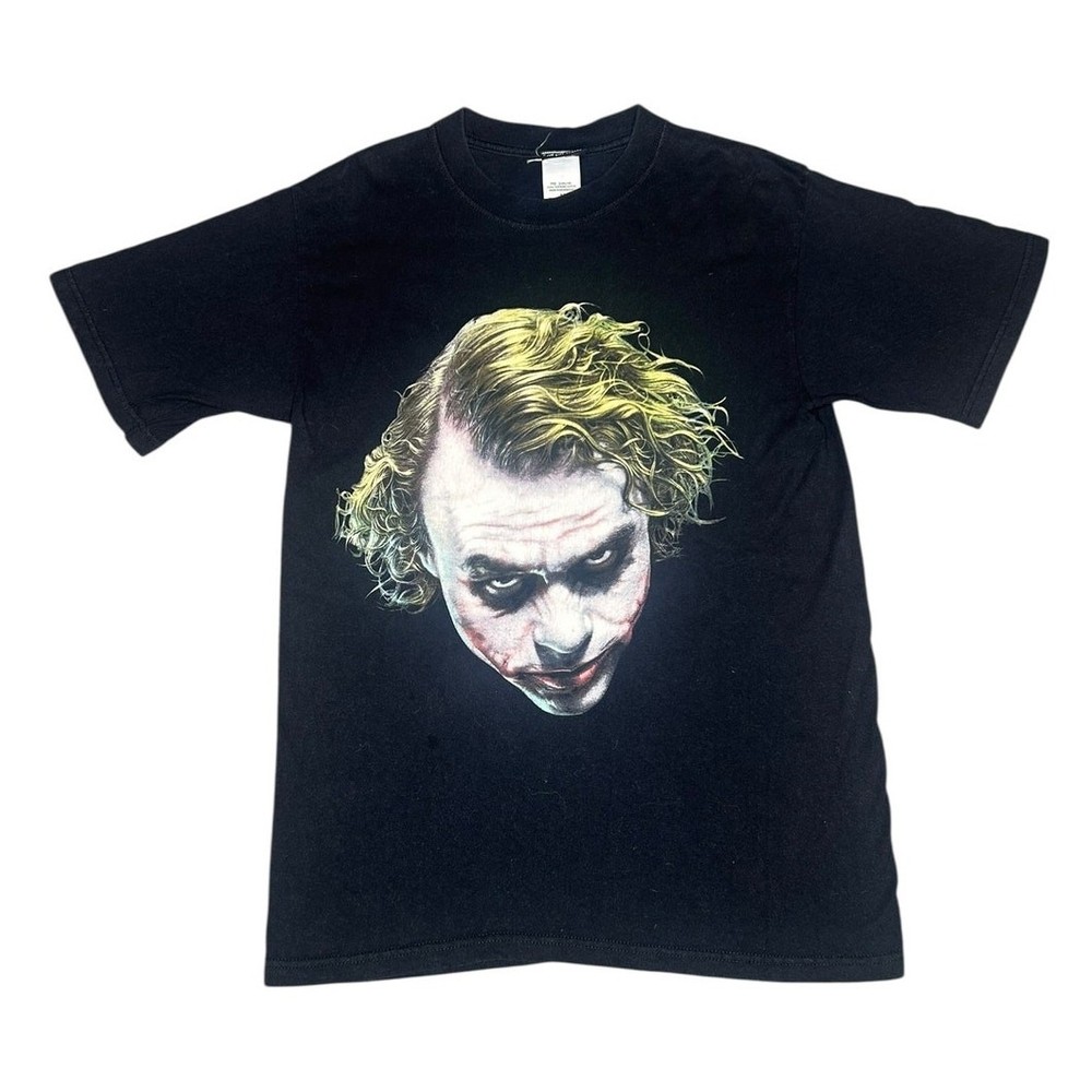 Vintage Batman The Dark Knight Joker Face Heath Ledger Movie T-Shirt Size M