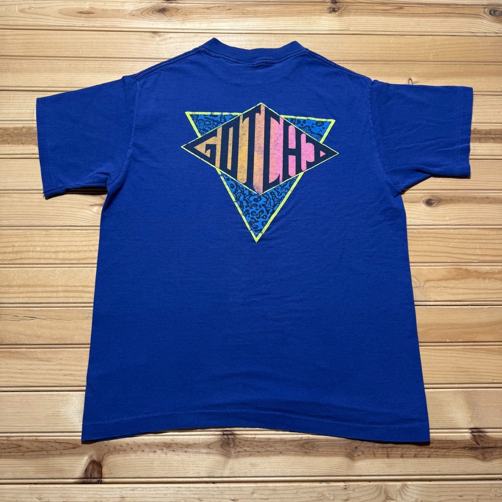 Vintage 90s Gotcha Triangle Logo Surf Skate Single Stitch Graphic T-Shirt Large