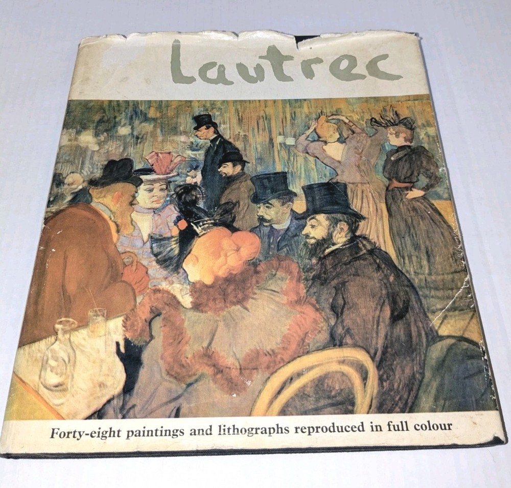 Vintage 1962 Lautrec Art Book Denys Sutton Marlboro 48 Color Plates Paris Moulin