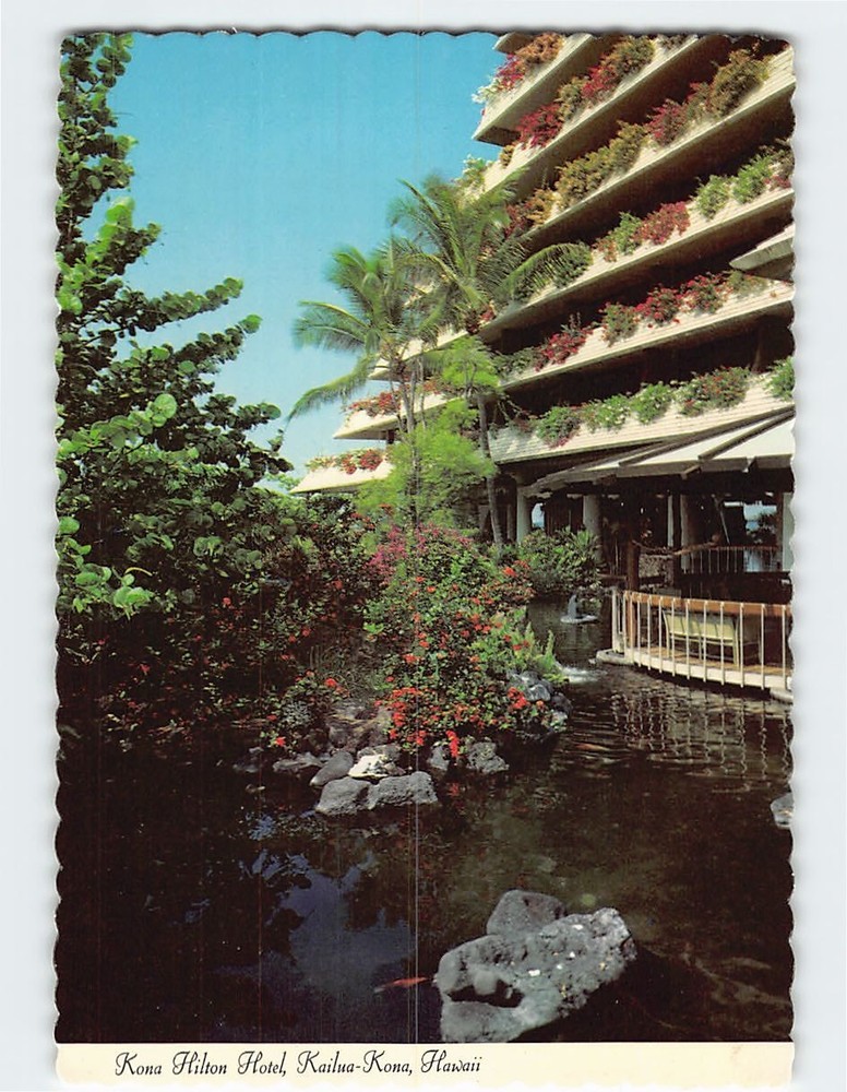 Postcard Kona Hilton Hotel Kailua Kona Hawaii USA