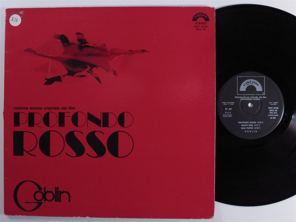PROFONDO ROSSO OST Goblin CINEVOX MDG-86 LP italy gatefold c
