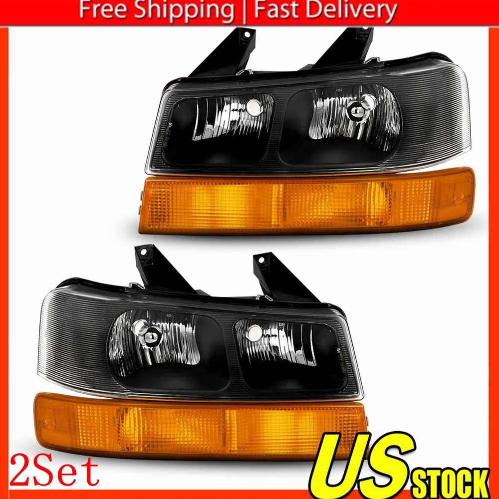 For 2003-2014 Express/Savana 1500-3500 2009-22 4500 Headlights Lamp Amber 2Set