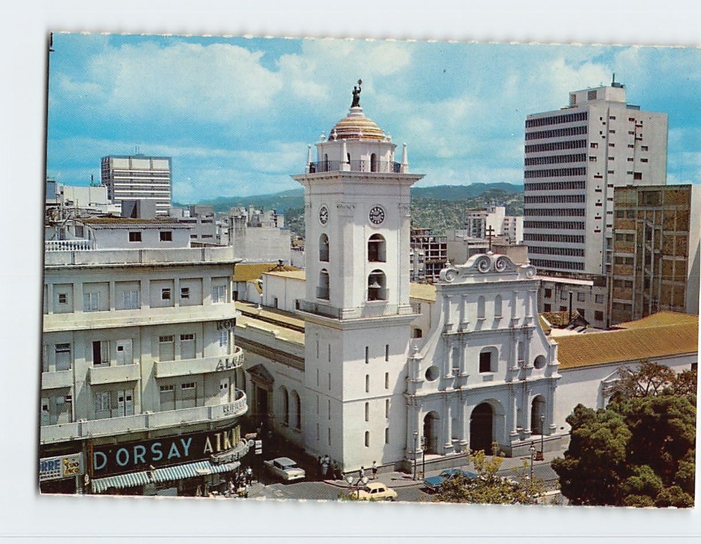 Postcard Cathedral aerial view Caracas Venezuela