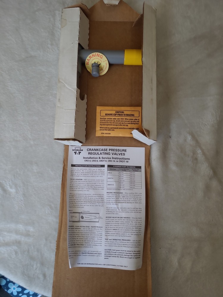 Sporlan CROT-6-0/60-7/8 ODF Crankcase Pressure Regulating Valve w/Pressure Tap