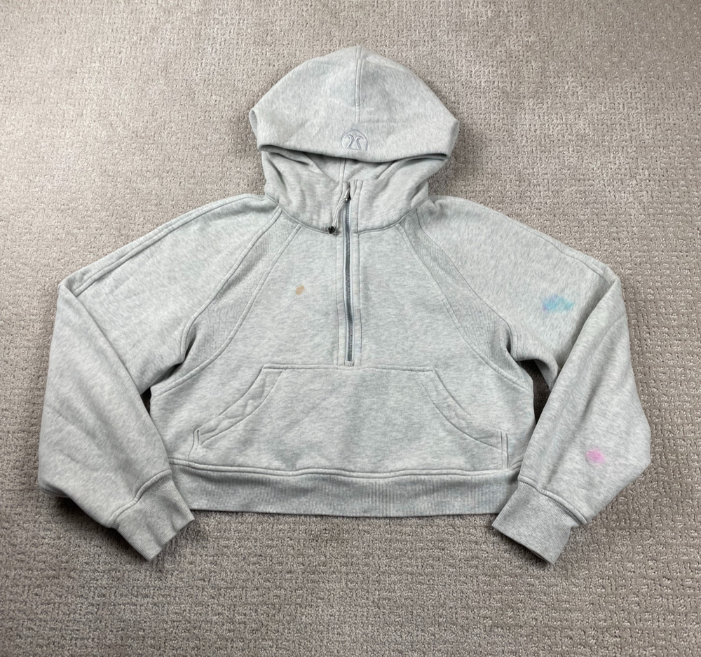 Lululemon Scuba Hoodie Womens XS/S Oversized Half Zip Gray Pullover Athleisure