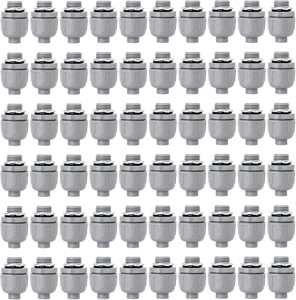 3/4 Inch Liquid Tight Connector PVC Flexible Conduit Connector,Straight 180 Degr