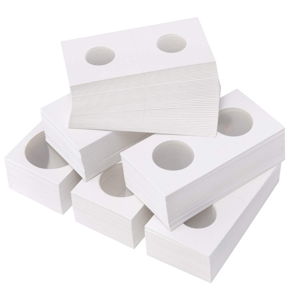 Favourde 300 Pieces Cardboard Coin Holder Flip Mega Assortment, 2 by 2 Inch f...