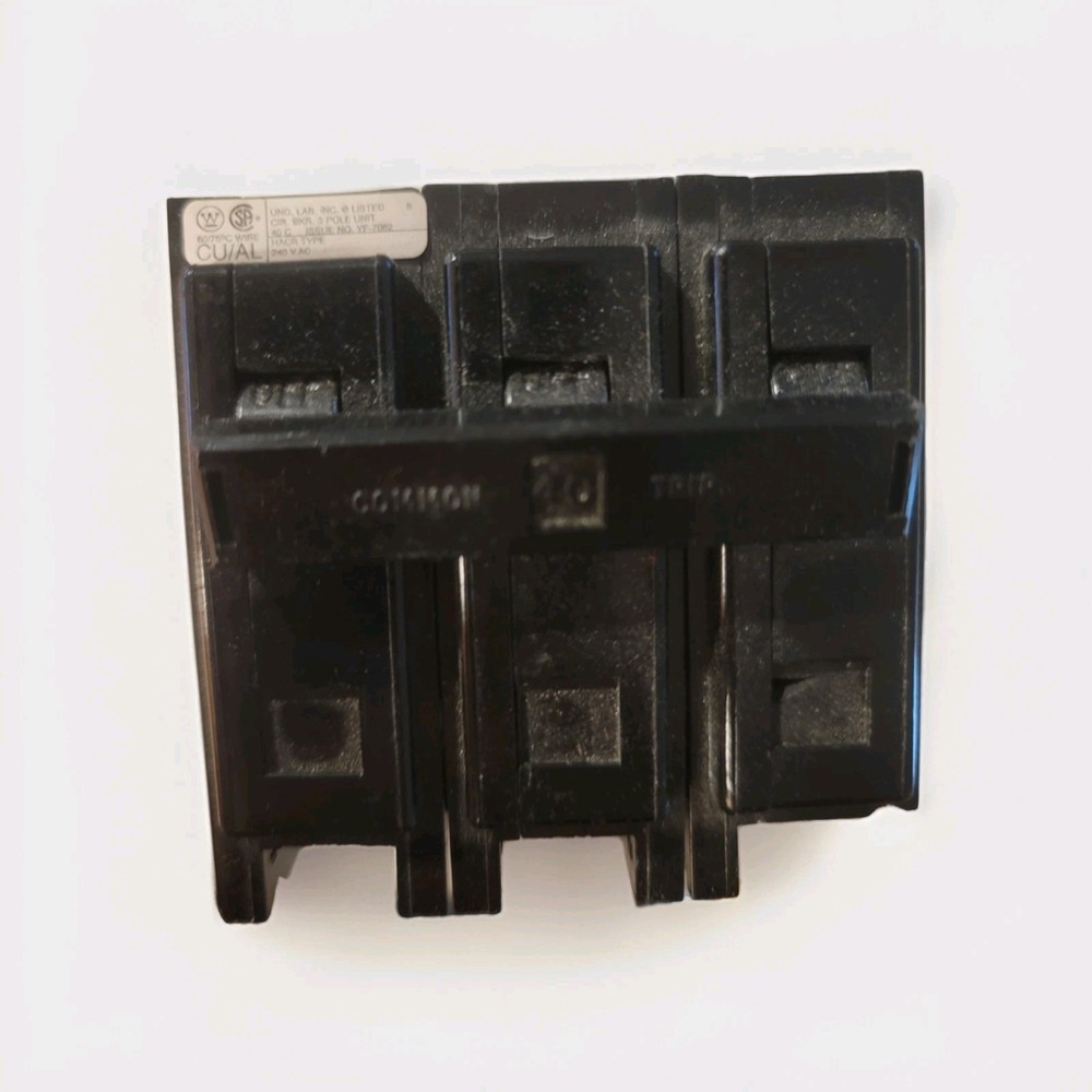 Westinghouse BAB3040H 40A 3-Pole Circuit Breaker 240V AC Bolt-On