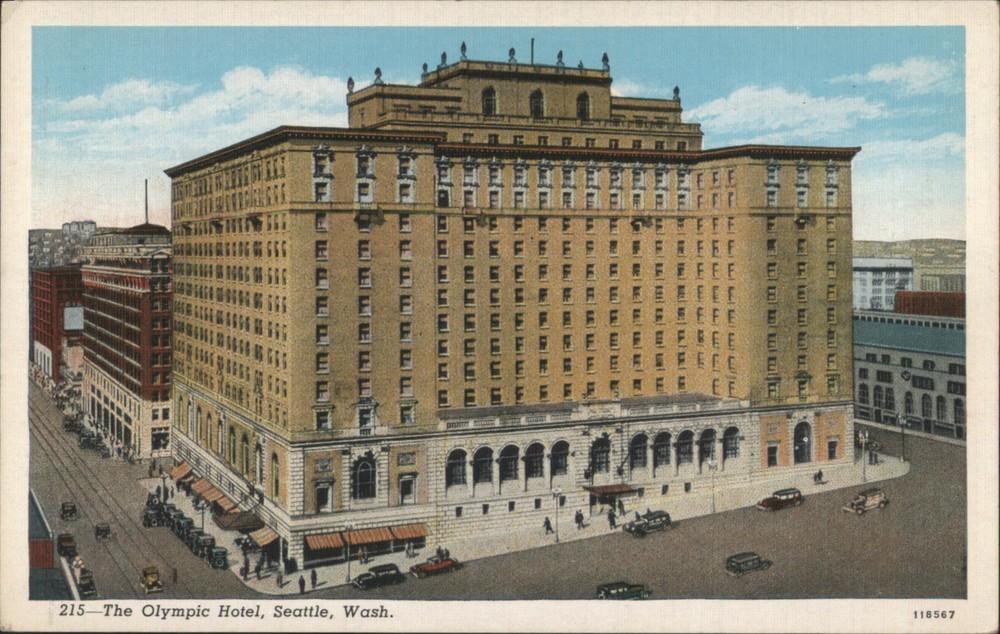 Seattle, Washington WA The Olympic Hotel Original Vintage Postcard