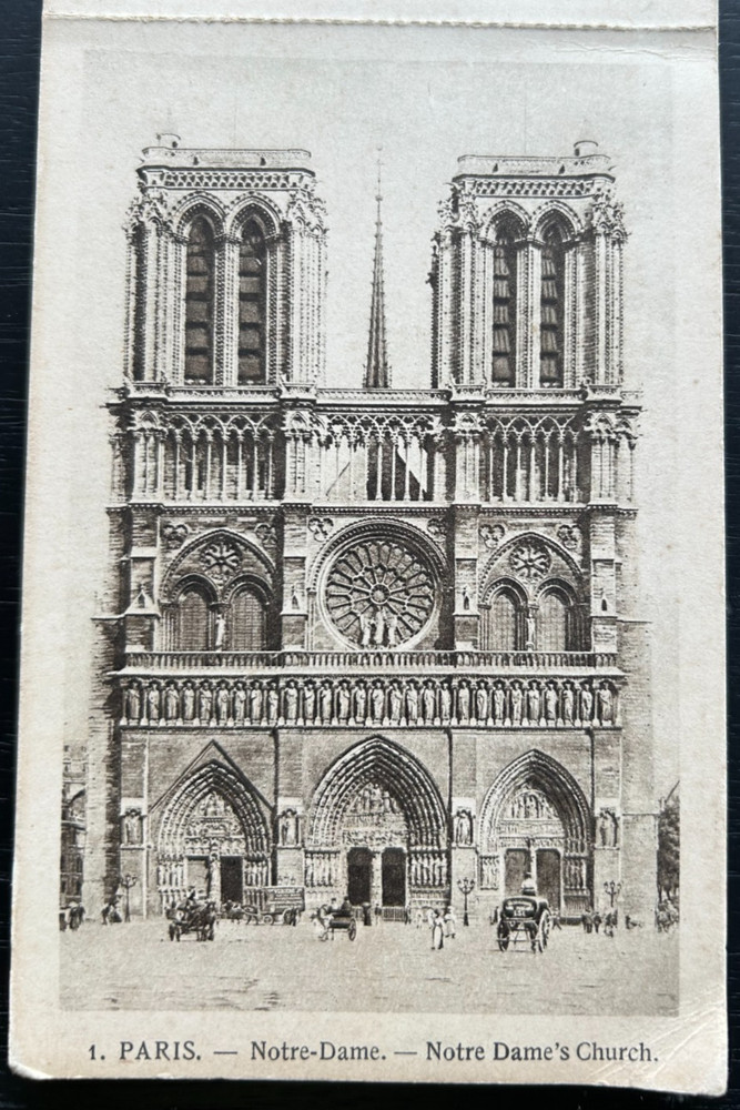 Antique postcard: Notre-Dame Cathedral, Paris, pre-1907, very good condition