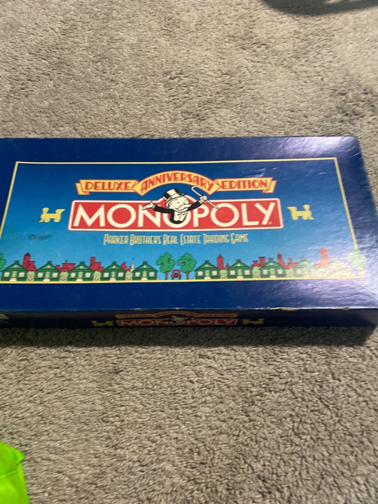 Parker Brothers Vintage Monopoly Deluxe Anniversary Edition - 1985 - Complete