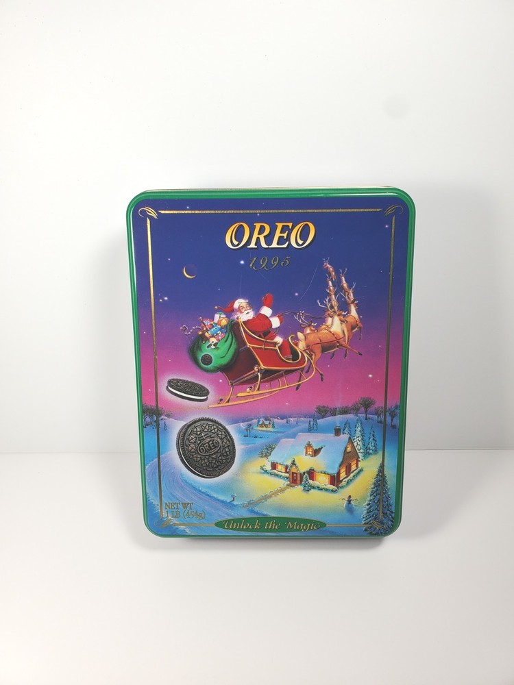 Vintage Oreo Cookie 1995 Tin Commemorative Christmas Limited Edition *EMPTY*