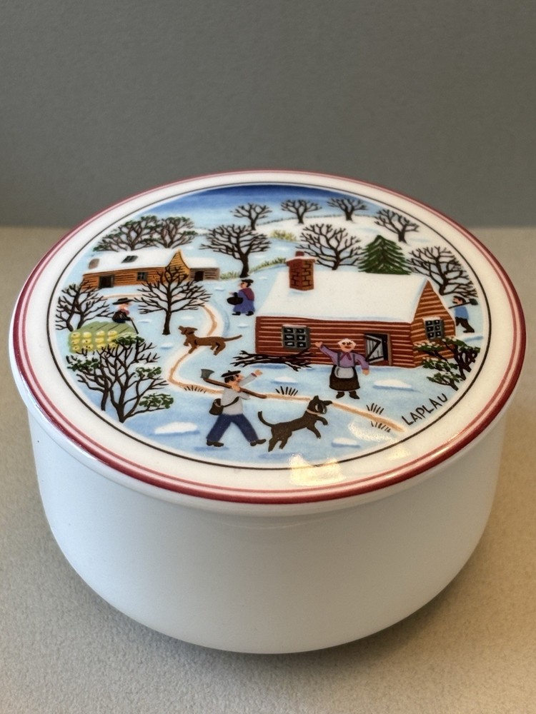 Villeroy & Boch Gerard Laplau Porcelain Round Covered Box Luxembourg VTG