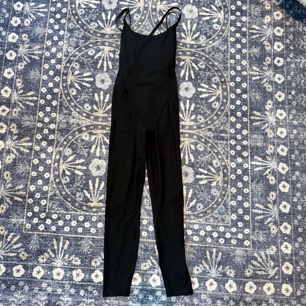 Savage X Fenty Rihanna Bodysuit Women M 8-10 BlacK Stretch Lingerie NEW NWT