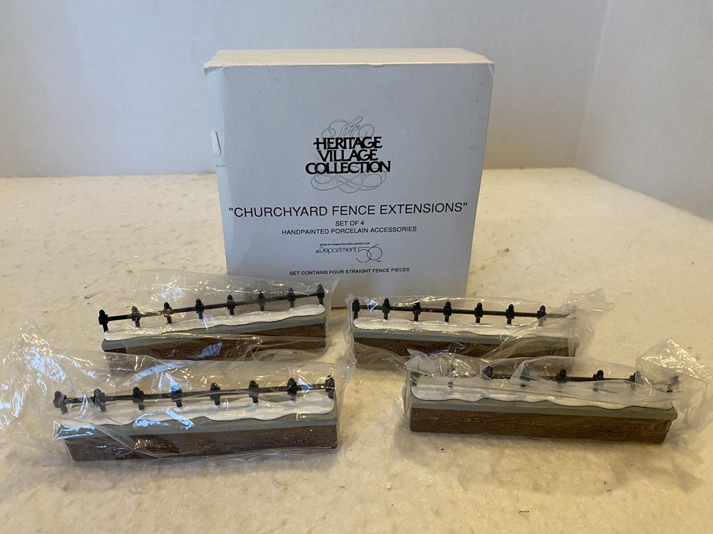 New Dept 56 Churchyard Fence Extensions Heritage Village 5807-6 58076